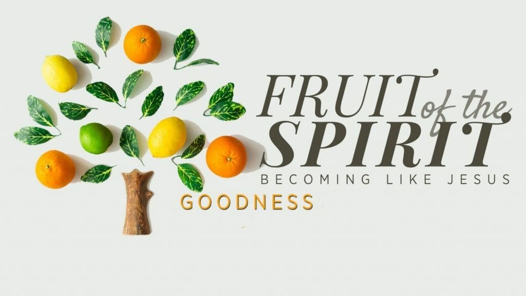 fruits of the holy spirit, goodness, no one is good, god is good, god is good all the time