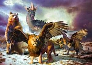 daniel's prophetic vision in daniel 7, daniel's prophetic vision, daniel's vision 4 beasts