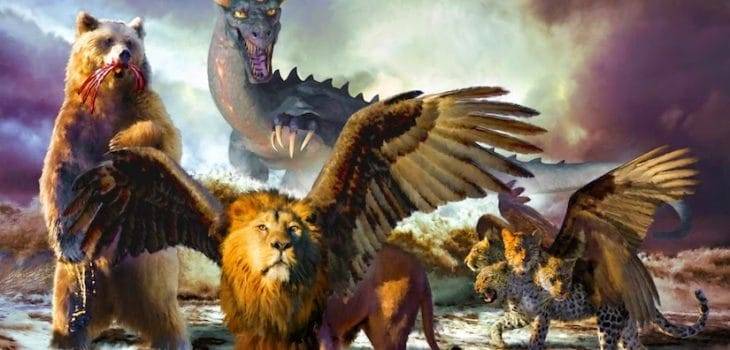 daniel's prophetic vision in daniel 7, daniel's prophetic vision, daniel's vision 4 beasts