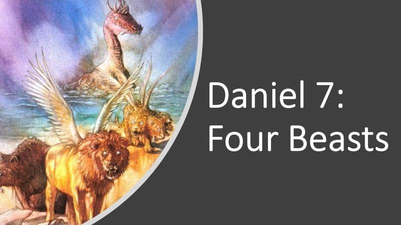daniel's prophetic vision in daniel 7, daniel's prophetic vision, daniel's vision 4 beasts